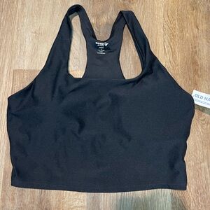 NWT Old Navy Women's Classic Active Cloud Black Sports Bra Size Large